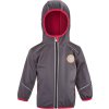 Little Angel bunda softshell STRETCH - šedá/růžová (Velikost 86)