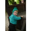 Little Angel Čepice pletená zavazovací copánky LA Outlast ® - zelená (Velikost 3 | 42-44 cm)