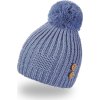 Little Angel Čepice pletená bambule knoflíky Outlast ® - ocelová (Velikost 3 | 42-44 cm)