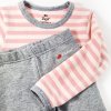Little Angel pyžamo DR smyk Outlast® - pruh růžový/šedý melír (Velikost 92)