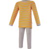 Little Angel pyžamo DR smyk Outlast® - pruh šedooranžový/šedý melír (Velikost 92)