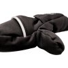 Little Angel rukavice s palcem softshell STRETCH Outlast® - černá-výšivka šedá (Velikost 1)