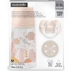 SUAVINEX | Sada láhev 270ml + dudlík fyziologický 0/6m + klip Dreams - růžová (Varianta SUAVINEX | Sada láhev 270ml + dudlík fyziologický 0/6m + klip Dreams - růžová)