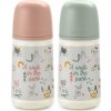 SUAVINEX | Kojenecká láhev Walk anatomická M silikon 270 ml - růžová (Varianta SUAVINEX | Kojenecká láhev Walk anatomická M silikon 270 ml - růžová)