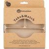 PETITEMARS PETITE&MARS Talířek silikonový dělící kulatý Take&Match Desert Sand 6m+