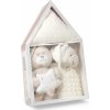 INTERBABY | Deka měkká kuličky + přítulka + medvídek - KRÉMOVÁ