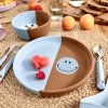 LÄSSIG BABIES LÄSSIG Cutlery with Silicone Handle 3pcs Happy Rascals Heart lavender (Varianta LÄSSIG Cutlery with Silicone Handle 3pcs Happy Rascals Heart lavender)