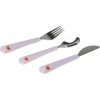 Lässig BABIES Cutlery with Silicone Handle 3pcs Happy Rascals Heart lavender
