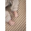 Deka do postýlky Waffle Teddy fleece - Sand