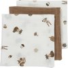 Mušelínové pleny 3-balení - Forest animals toffee