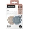 SUAVINEX | Dudlík SX PRO fyziologický 2 KS WONDER 6/18m - Gray Clouds + Spring Lake