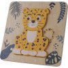 ZOPA Dřevěné puzzle malé (Varianta Leopard)