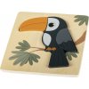 ZOPA Dřevěné puzzle malé (Varianta Leopard)