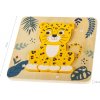 ZOPA Dřevěné puzzle malé (Varianta Leopard)