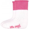 Little Angel ponožky froté Outlast® - bílá/růžová