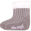 Little Angel ponožky froté Outlast® - tm.šedá/bílá (Velikost 10-14 | 7-9 cm)