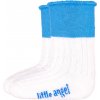 Little Angel ponožky froté Outlast® - bílá/modrá