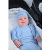 Little Angel novorozenecká sada BIO Outlast® - sv.modrá hvězdičky/sv.modrá (Velikost 56)