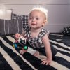 OBALL OBALL Autíčko a chrastítko 2v1 Curious Car zebra Zen™ 3m+