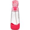 Lahev na pití s brčkem 600 ml - flamingo fizz