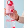 Lahev na pití s brčkem 600 ml - flamingo fizz