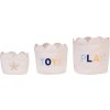Childhome Koš na hračky Květina Off White 30x20x15 cm