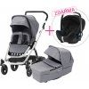 BRITAX SET Kočárek Go Next 2 + hluboká korba + autosedačka (Varianta Grey Melange/White)
