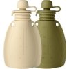 MININOR Silikonová kapsička 2 ks Soft Rabbit/Moss Green