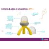 Krmící dudlík a kousátko - světle růžové