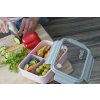 Bento Box krabička na svačinu 1250 ml - růžová