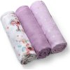 BABYONO BABYONO Pleny bambusové 3 ks Violet, 70x70 cm
