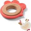BABYONO BABYONO Kousátko dřevěno-silikonové Hen