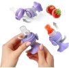 BABYONO BABYONO Dudlík silikonový na krmení Flower violet 6m+