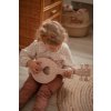 label label drevene banjo pink