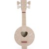 label label drevene banjo pink