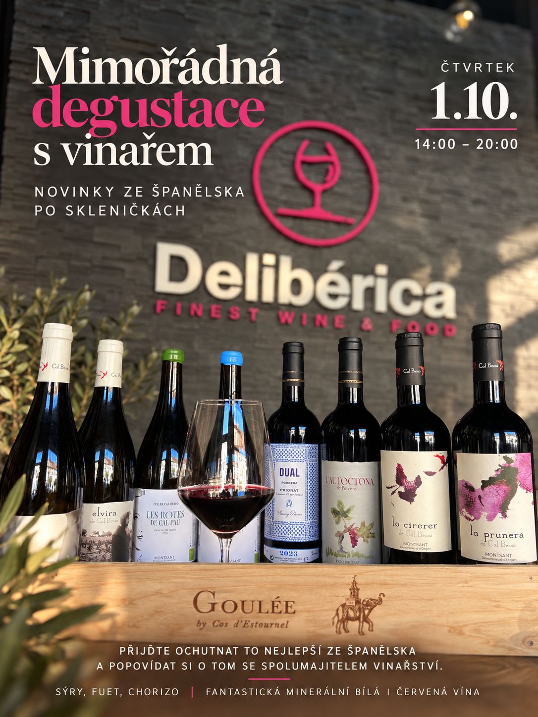 Mimořádná degustace s vinařem: novinky ze Španělska po skleničkách 1.10.2026
