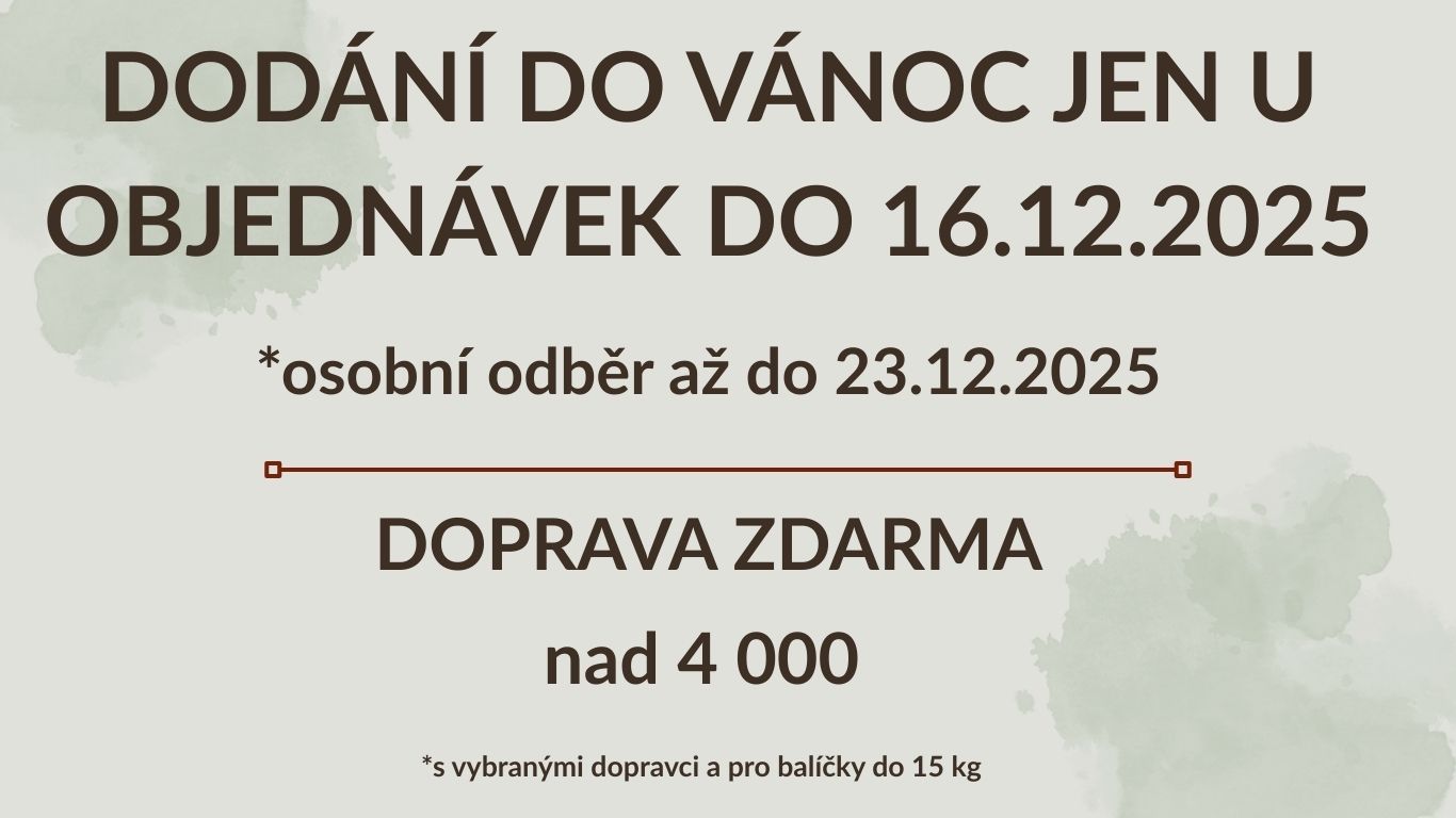 Banner s informací o dopravě zdarma při nákupu nad 2 999 Kč. Jednoduchý design s velkým nápisem „Doprava zdarma nad 2999 Kč“ na světlém pozadí s jemnými zelenými akvarelovými detaily.