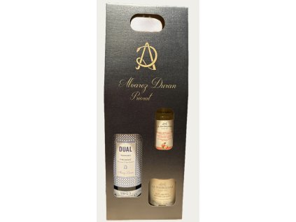 Vánoční balíček víno Dual a delikatesy (varianta pomeranč)