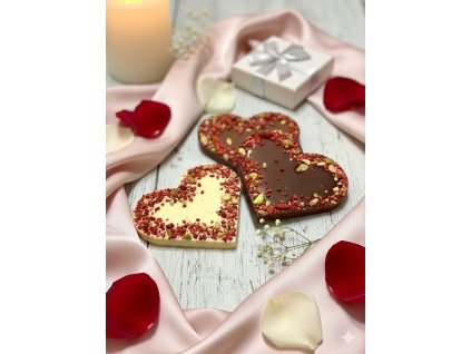 tri srdce posyp valentyn