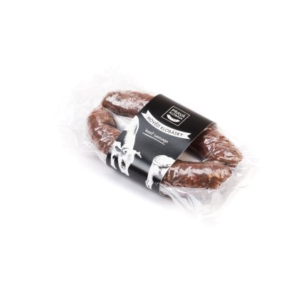 PRAVÁ KLOBÁSA Hovězí klobása 160 g (Země původu Česko, Maso Hovězí)