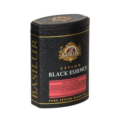 BASILUR Black Essence Rose Bergamot plech 100g