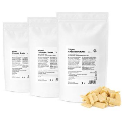 Vilgain Chocolate chunks - bílá čokoláda 250 g