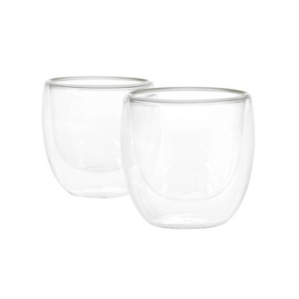 dvoustěnný šálek na espresso, 2x80 ml