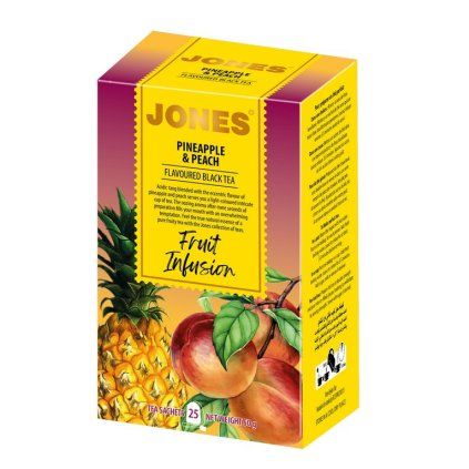 JONES Black Pineapple & Peach přebal 25x2g
