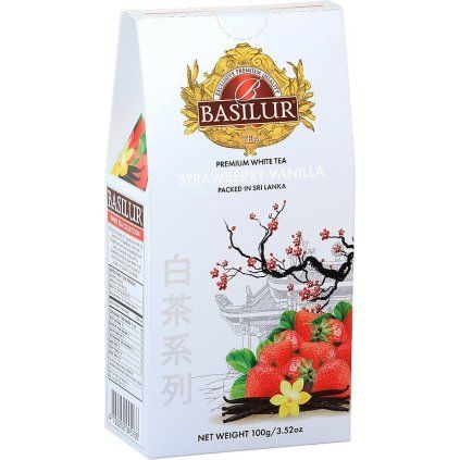 BASILUR White Tea Strawberry Vanilla papír 100g