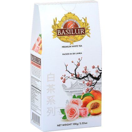 BASILUR White Tea Peach Rose papír 100g