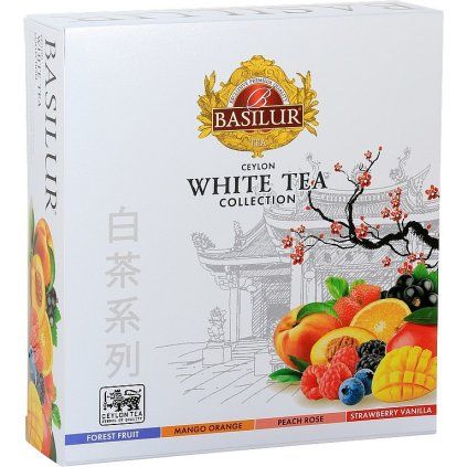 BASILUR White Tea Assorted přebal 40 gastro sáčků