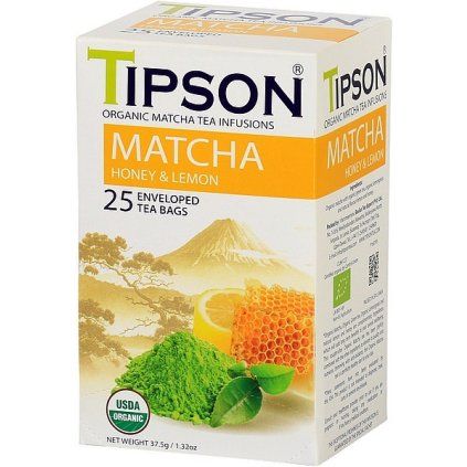 TIPSON BIO Matcha Honey & Lemon přebal 25x1,5g