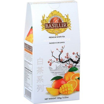 BASILUR White Tea Mango Orange papír 100g