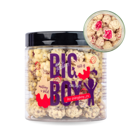 big boy maliny v bile cokolade 160g